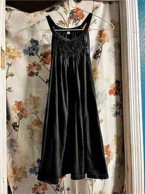 Black Lace Maxi Dress Size XL Like New